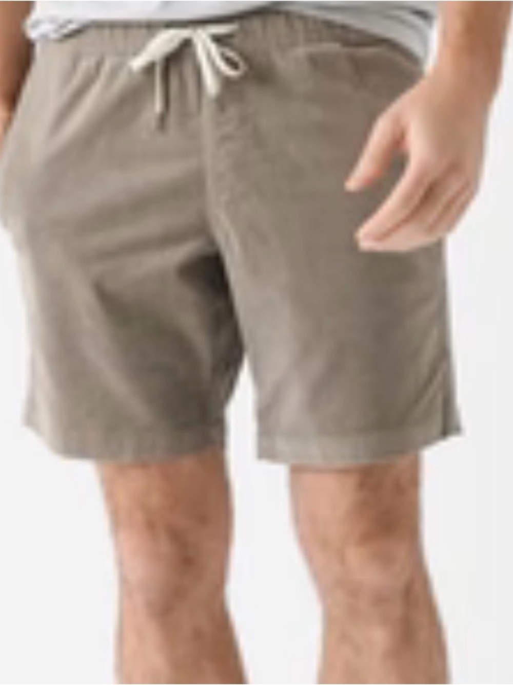 Vuori Men's Drawstring Shorts in Taupe
